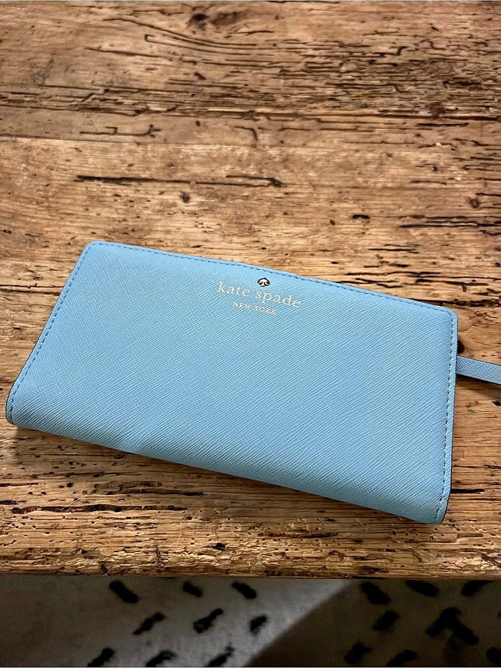 Kate Spade Zip Around Bifold Wallet in Blue